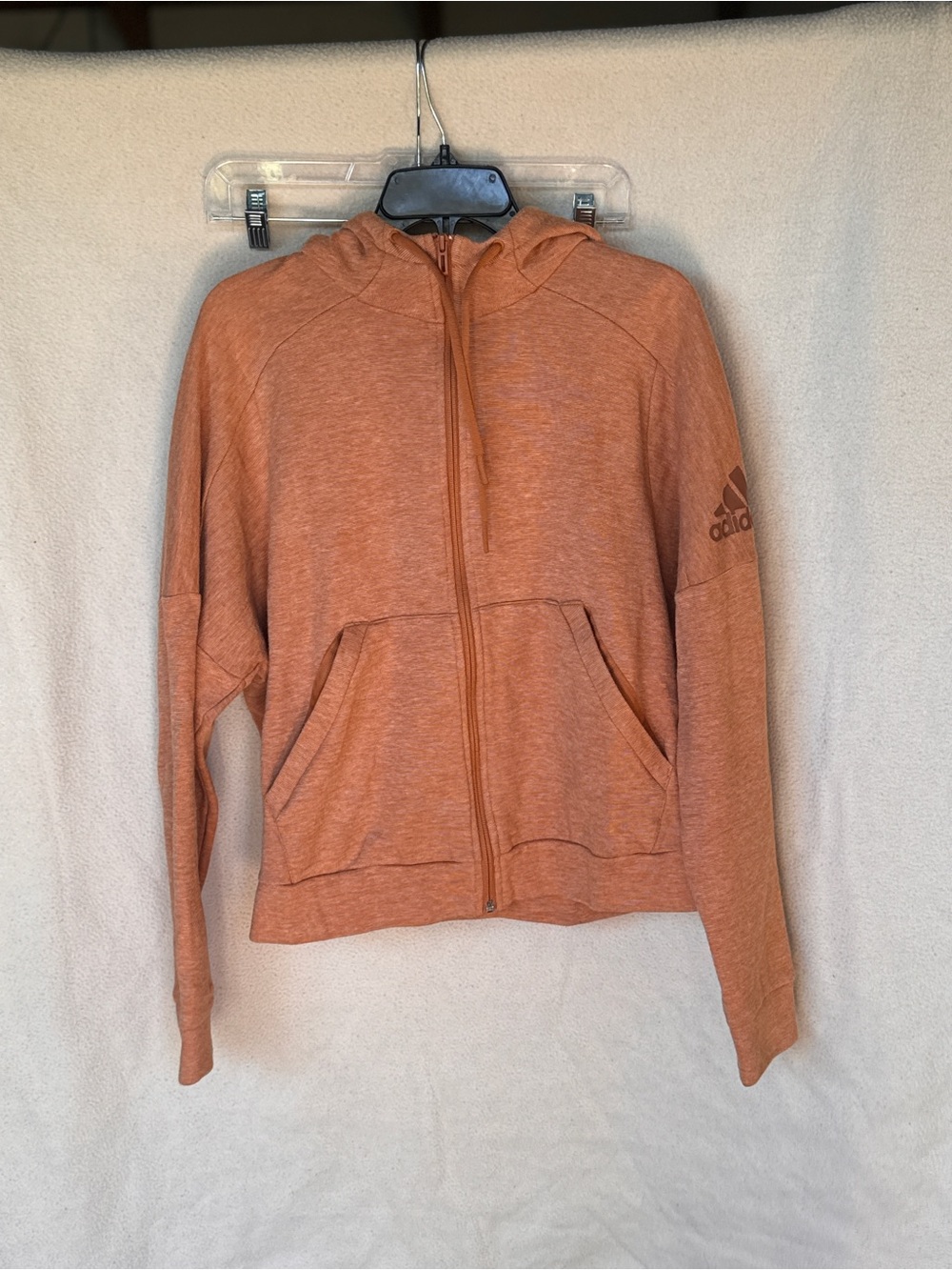 Adidas Performance ID Mélange Hoodie in a orange color
